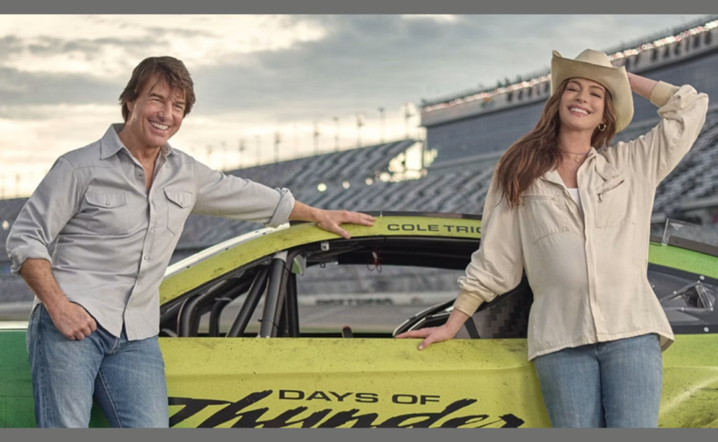 Anne Hathaway To Star Opposite Tom Cruise in ‘Days of Thunder’ Sequel as Paramount Sets 2028 Release